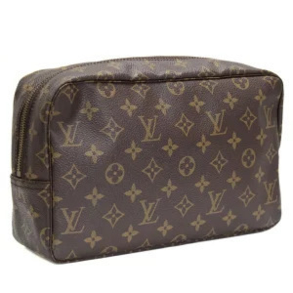 Louis Vuitton Monogram Pouch Trouse Clutch Toilette Cosmetic Brown
